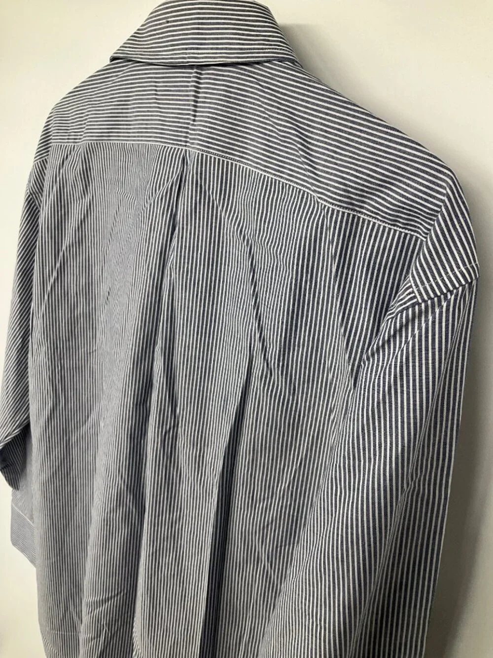 Banana Republic size Small NEW Blue white stripe button-front blouse - Picture 8 of 8